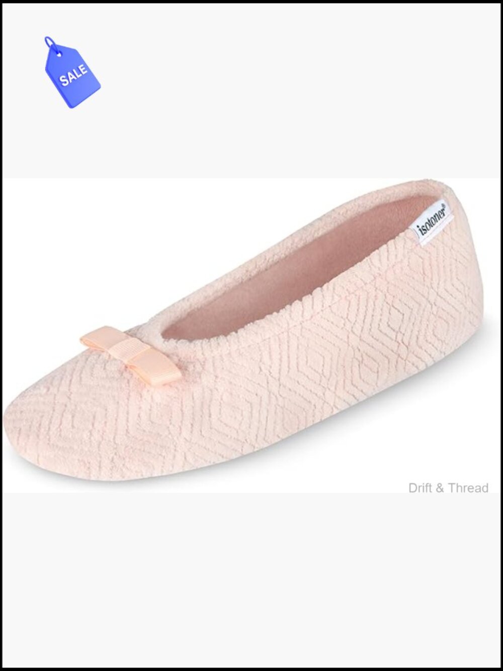 Memory Foam Ballerina Slippers Microterry Suede Sole